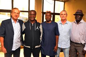 Coach Gernot ROhr with NFF Technical Department